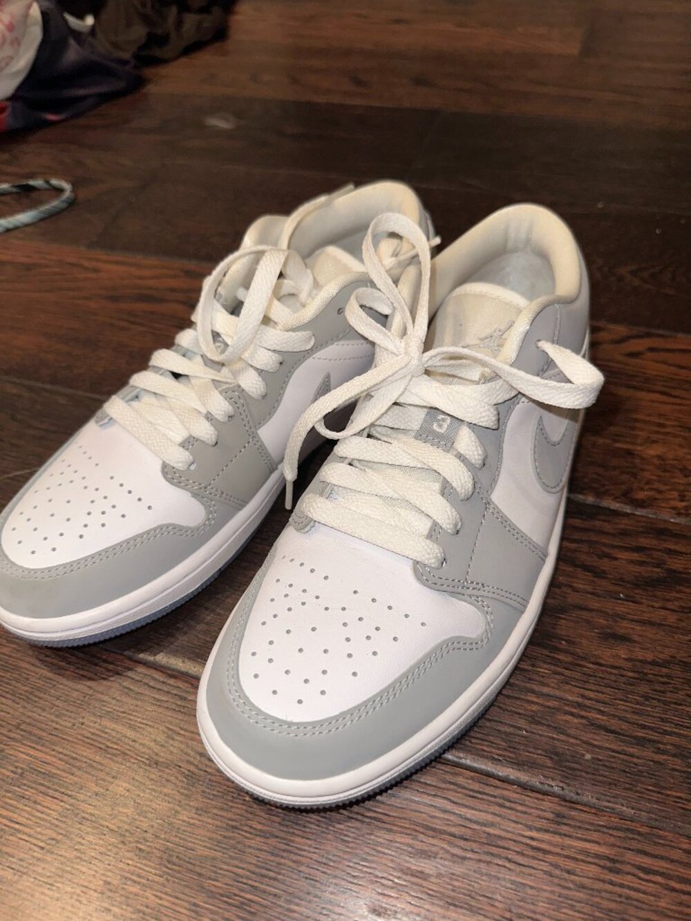Nike Air Jordan 1 Low White Light Smoke Grey Sneakers